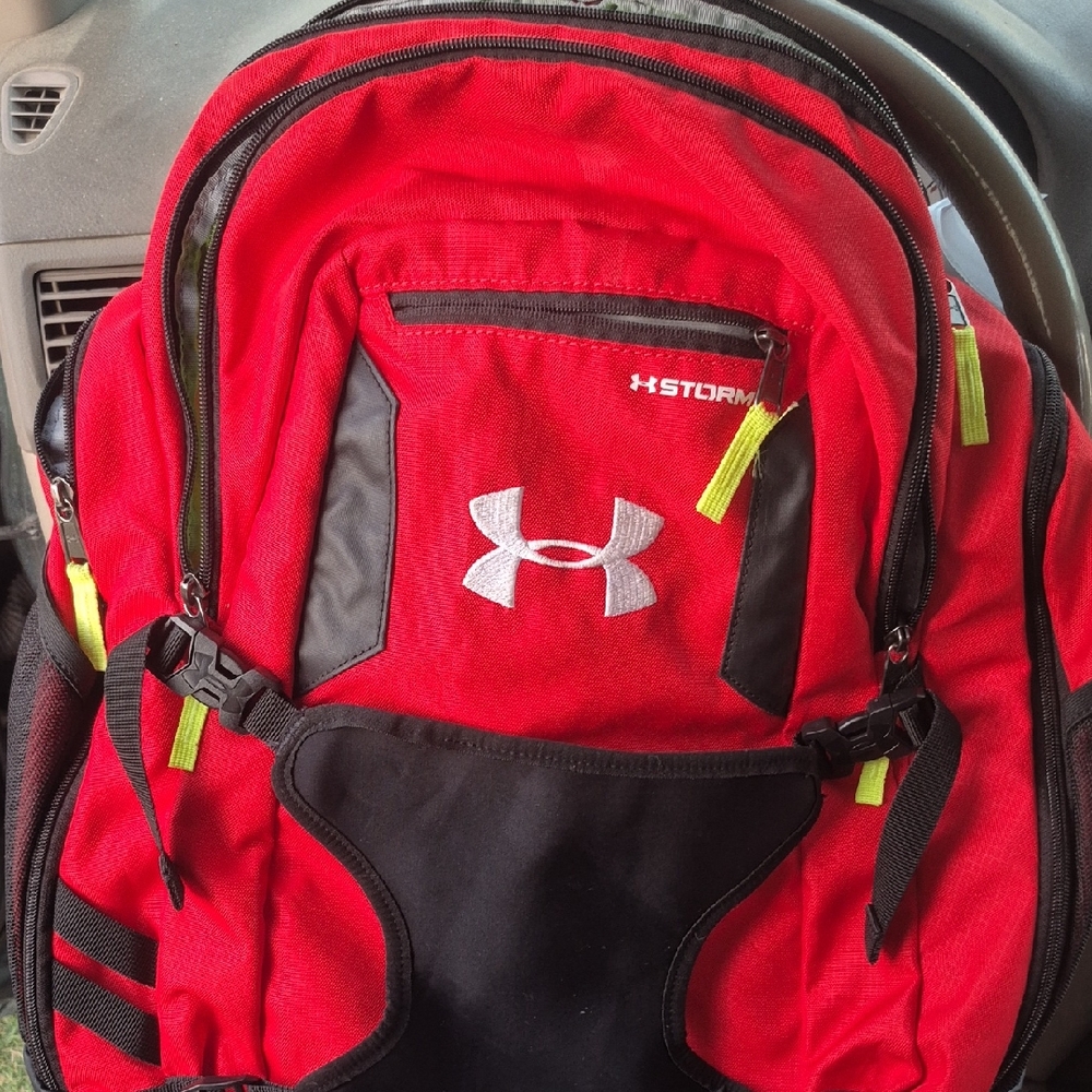 Under Armour Red and Black Backpack